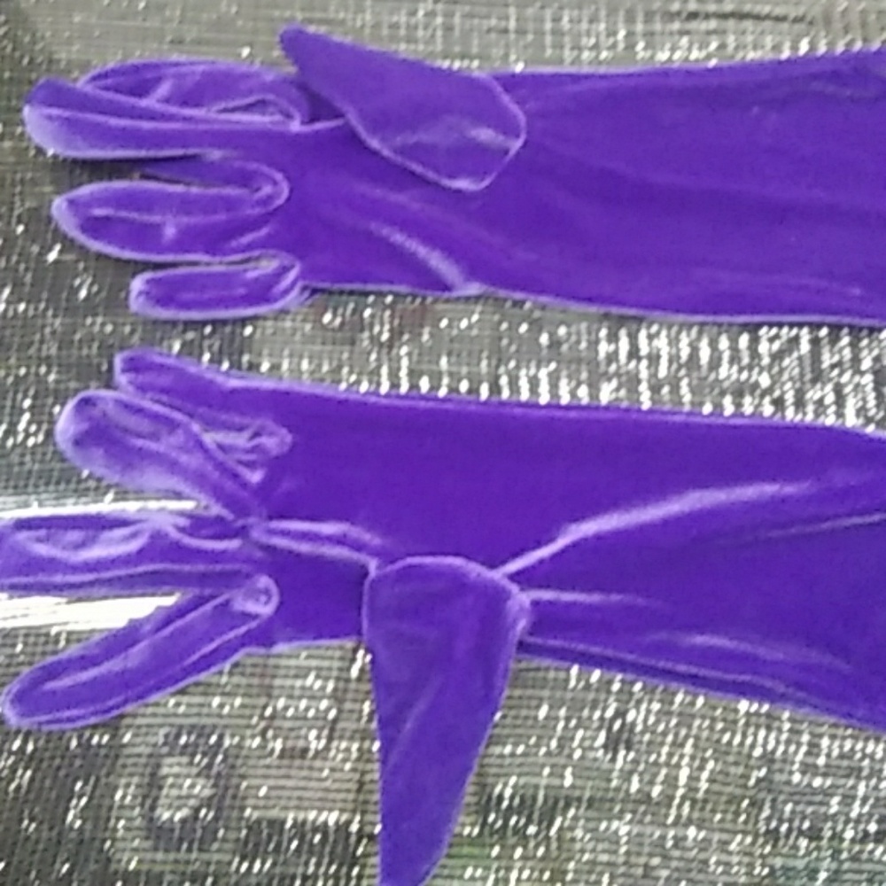 Velveteen Above Elbow Gloves